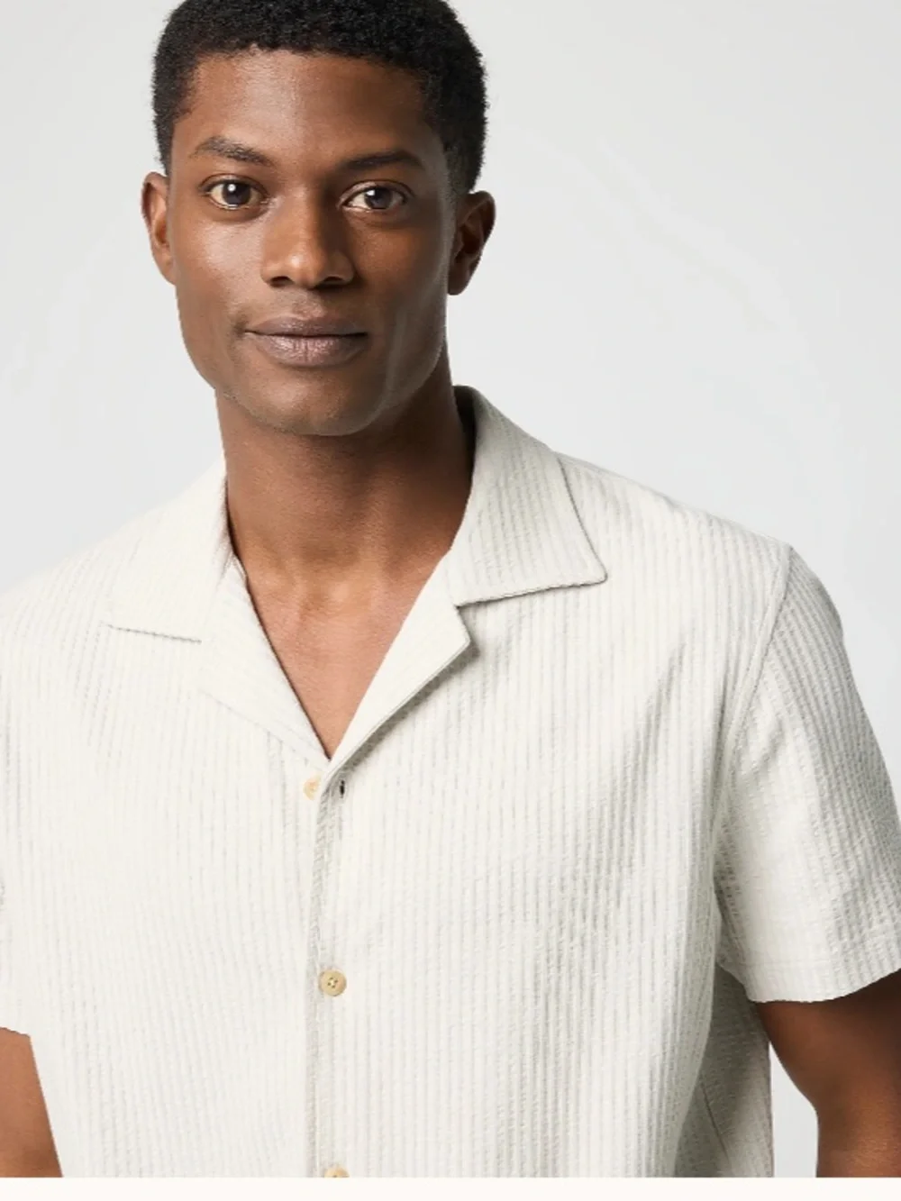 J crew stone Knit seersucker camp shirt